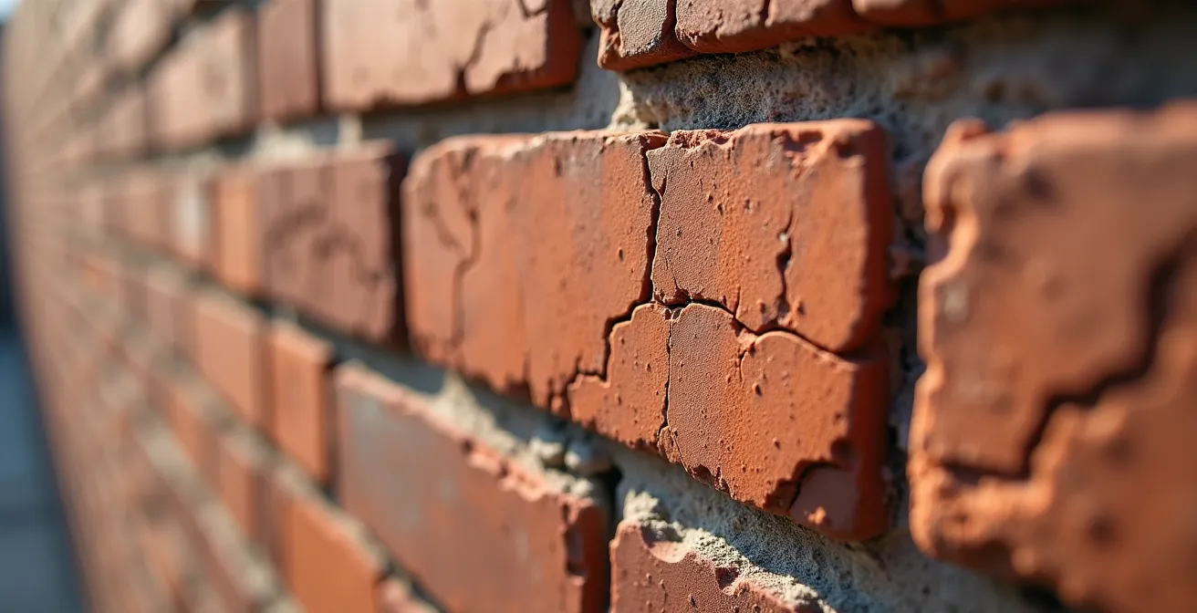 Classification visuelle des trois types de fissures : microfissures, fissures standards, et lézardes